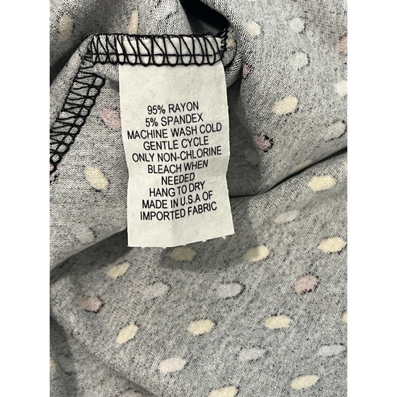 Salaam Dress Women’s Small Black Multi Polka Dot Scoop Neck 3/4 Sleeves - Picture 11 of 12